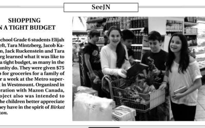 Akiva Students and MAZON Canada Shop for Hunger in The Canadian Jewish News