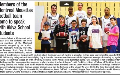 Akiva and the Alouettes in the Montreal Suburban