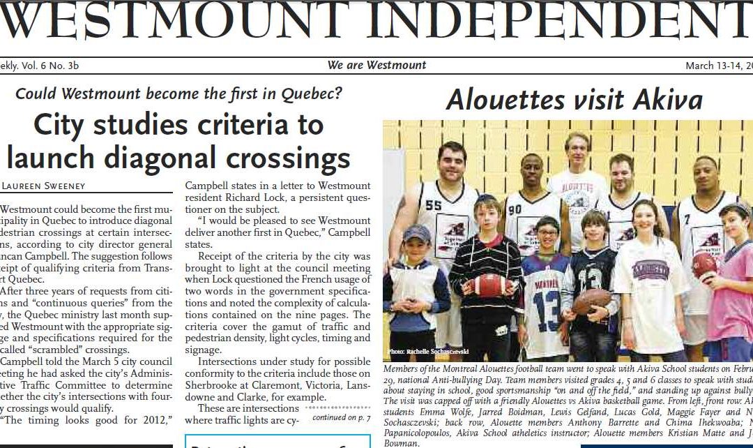 Akiva and the Alouettes in The Westmount Independent