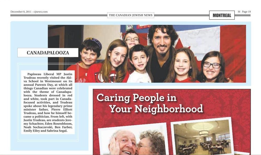 The Akiva School’s Canadapalooza featured in The Canadian Jewish News