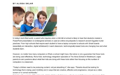 The Akiva School in ‘Montreal Families’ Technology article
