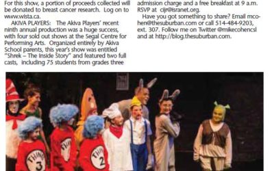 Akiva Players in the Suburban Digital Magazine